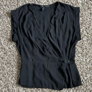 BCBGMaxAzria Wrap Blouse